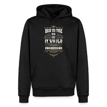 Architect Design - Men’s Premium Organic Hoodie - black - Front - Nico (187cm)