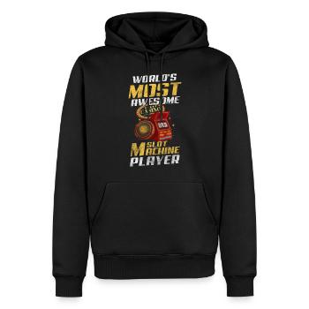 Spielautomat Geldspielgerät - Männer Premium Bio Hoodie - Schwarz - Vorne - Nico (187cm)
