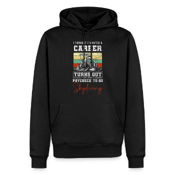 Parachute Adrenaline Paragliding - Men’s Premium Organic Hoodie - black - Front - Nico (187cm)