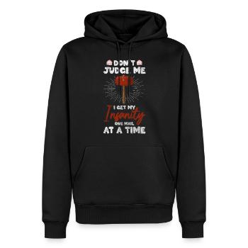 Post Parcel Postman Express - Men’s Premium Organic Hoodie - black - Front - Nico (187cm)
