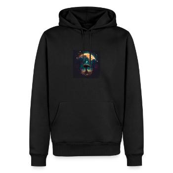 Pilze Aquarell und Watercolor Boho Malerei - Männer Premium Bio Hoodie - Schwarz - Vorne - Nico (187cm)