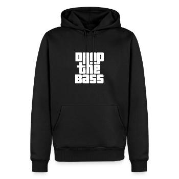 Laissez tomber la musique Bass Drum and Bass DJ - Sweat à capuche Premium bio Homme - noir - Devant - Nico (187cm)