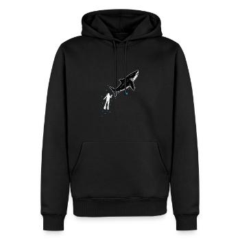 Plongée avec le requin-baleine - Sweat à capuche Premium bio Homme - noir - Devant - Nico (187cm)