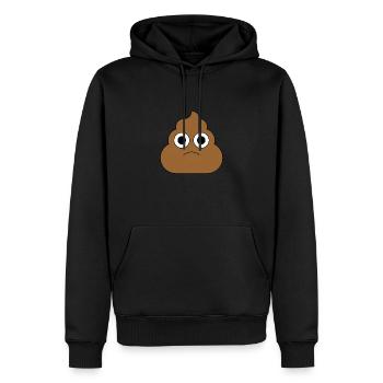 Traurige Emoji - Männer Premium Bio Hoodie - Schwarz - Vorne - Nico (187cm)