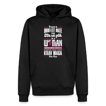 Self Defense Martial Arts Krav Maga Female - Männer Premium Bio Hoodie - Schwarz - Vorne - Nico (187cm)
