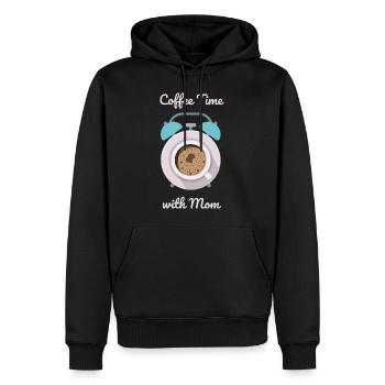 Coffee Time with Mom - Männer Premium Bio Hoodie - Schwarz - Vorne - Nico (187cm)