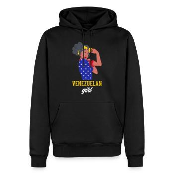 Venezuela Venezuela Venezuela Drapeau Vénézuélien Vénézuélien - Sweat à capuche Premium bio Homme - noir - Devant - Nico (187cm)