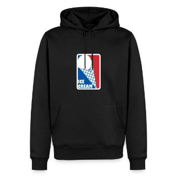 Ice Cream Eis Sommer Logo - Männer Premium Bio Hoodie - Schwarz - Vorne - Nico (187cm)