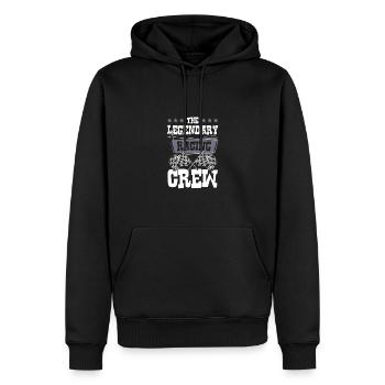 Équipage de course - Sweat à capuche Premium bio Homme - noir - Devant - Nico (187cm)