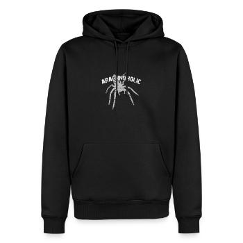 Arachnoholic Spiderfan ich liebe Vogelspinnen - Männer Premium Bio Hoodie - Schwarz - Vorne - Nico (187cm)