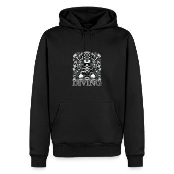 Plongeurs plongeant dans le monde sous-marin - Sweat à capuche Premium bio Homme - noir - Devant - Nico (187cm)