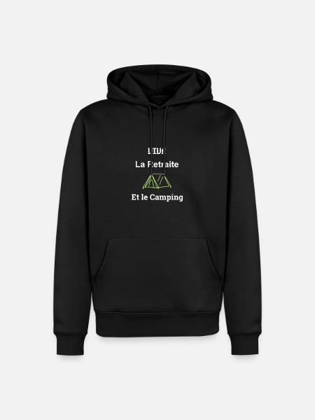 Long live Retirement and Camping - Men’s Premium Organic Hoodie - black
