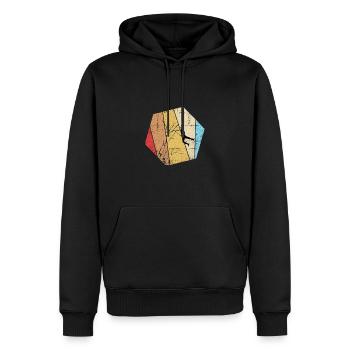 Vintage Bouldern Boulderer Klettern Kletterer - Männer Premium Bio Hoodie - Schwarz - Vorne - Nico (187cm)
