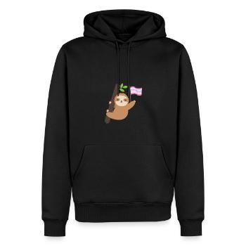 Queer Intersexuell Faultier Tropisches Tier LGBT - Männer Premium Bio Hoodie - Schwarz - Vorne - Nico (187cm)