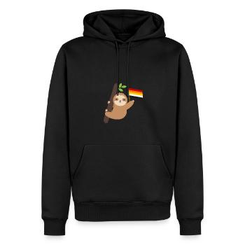Queer Lithsexuell Faultier Tropisches Tier LGBT - Männer Premium Bio Hoodie - Schwarz - Vorne - Nico (187cm)