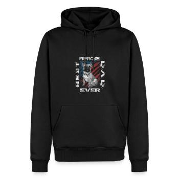 Meilleur papa Frenchie de tous les temps Français Bulldog Papa - Sweat à capuche Premium bio Homme - noir - Devant - Nico (187cm)
