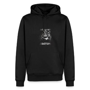 Live Laugh Lobotomy Retro Opossum Liebhaber - Männer Premium Bio Hoodie - Schwarz - Vorne - Nico (187cm)