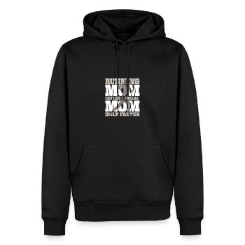 Courir maman comme une maman ordinaire seulement plus vite - Sweat à capuche Premium bio Homme - noir - Devant - Nico (187cm)