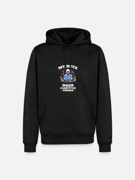 Mein Beta macht Computerdinge Programmierer - Männer Premium Bio Hoodie - Schwarz
