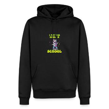 Ich setze die Coolness in School Boy Girl - Männer Premium Bio Hoodie - Schwarz - Vorne - Nico (187cm)