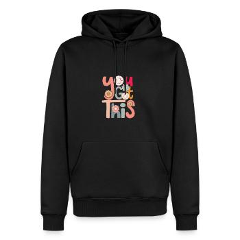 Journée d’examen de motivation Enseignant Étudiant Vous l’avez - Sweat à capuche Premium bio Homme - noir - Devant - Nico (187cm)