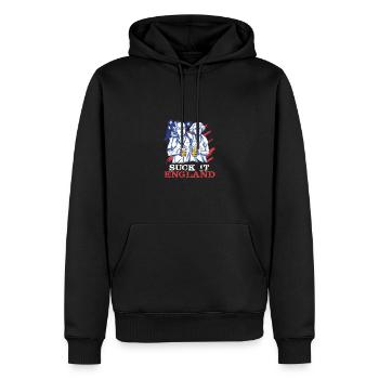 Suck-It England Lustig 4. Juli George Washington - Männer Premium Bio Hoodie - Schwarz - Vorne - Nico (187cm)