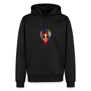 Amitié philippino-américaine - Sweat à capuche Premium bio Homme - noir - Devant - Nico (187cm)