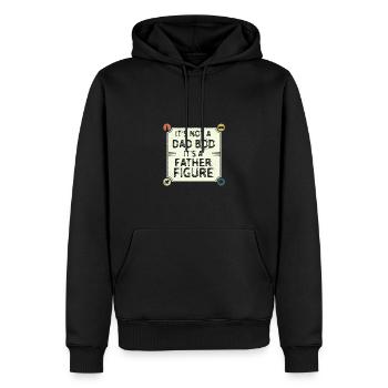 Es ist nicht ein Vater Bod Es ist ein Vater Figur - Männer Premium Bio Hoodie - Schwarz - Vorne - Nico (187cm)