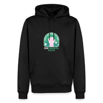 Les filles veulent juste avoir des droits humains fondamentaux - Sweat à capuche Premium bio Homme - noir - Devant - Nico (187cm)