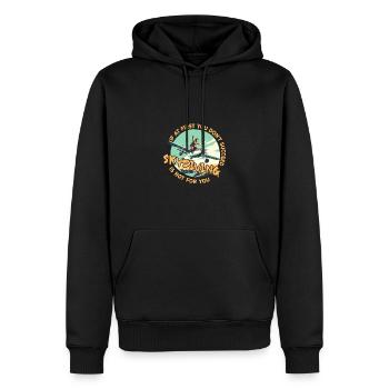 Si cela ne fonctionne pas la première fois - Sweat à capuche Premium bio Homme - noir - Devant - Nico (187cm)