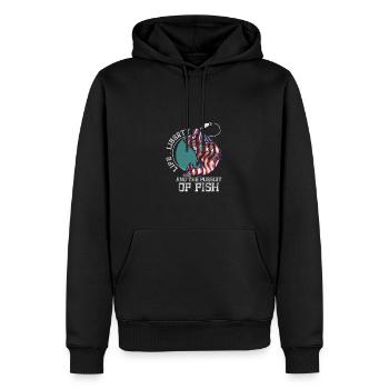 Leben Freiheit Und Die Verfolgung Von Fisch - Männer Premium Bio Hoodie - Schwarz - Vorne - Nico (187cm)