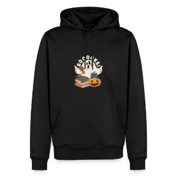 Groovy Lire la suite Livres Ghost Cute Funny - Sweat à capuche Premium bio Homme - noir - Devant - Nico (187cm)