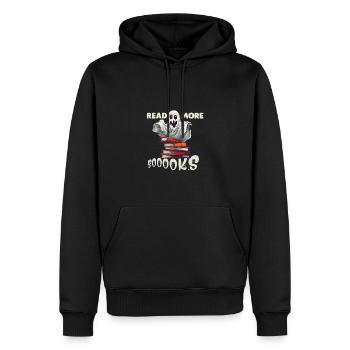Groovy Lire la suite Livres Ghost Cute Funny - Sweat à capuche Premium bio Homme - noir - Devant - Nico (187cm)