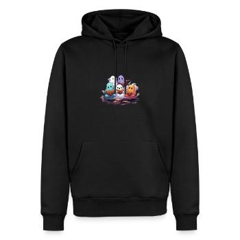 Groovy Lire la suite Livres Ghost Cute Funny - Sweat à capuche Premium bio Homme - noir - Devant - Nico (187cm)