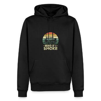 Mind If I Smoke Ribs Grill BBQ Short Ribs Rack - Männer Premium Bio Hoodie - Schwarz - Vorne - Nico (187cm)