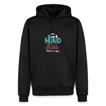 Mind If I Smoke Ribs Grill BBQ Short Ribs Rack - Männer Premium Bio Hoodie - Schwarz - Vorne - Nico (187cm)