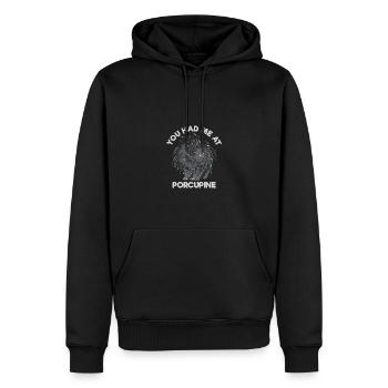 Stab Kaninchen Stachelschwein Naturliebhaber - Männer Premium Bio Hoodie - Schwarz - Vorne - Nico (187cm)