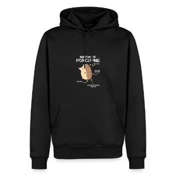 Anatomie Des Stachelschweins Naturliebhaber Stich - Männer Premium Bio Hoodie - Schwarz - Vorne - Nico (187cm)
