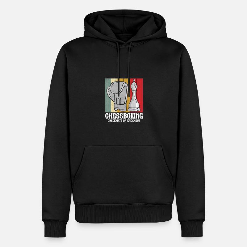 Schachboxen - Schachmatt Oder Knockout Schachboxen - Männer Premium Bio Hoodie - Schwarz
