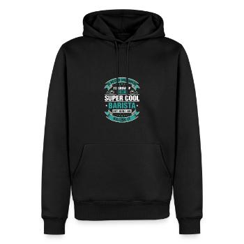 Super Cooler Barista-Kaffee Espresso Latte - Männer Premium Bio Hoodie - Schwarz - Vorne - Nico (187cm)