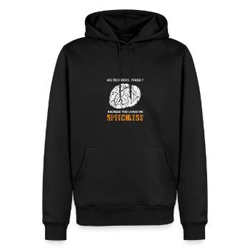 Renforcer la connexion de sensibilisation à l’aphasie - Sweat à capuche Premium bio Homme - noir - Devant - Nico (187cm)