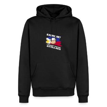 Excercise Ich Dachte, Sie Sagten Extra Reis - Männer Premium Bio Hoodie - Schwarz - Vorne - Nico (187cm)