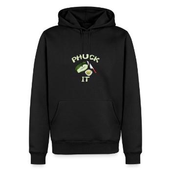 Drôle de cuisine laotienne Phuck It - Sweat à capuche Premium bio Homme - noir - Devant - Nico (187cm)