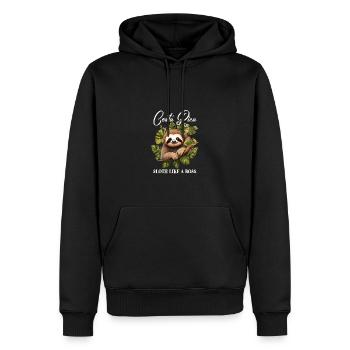 Costa Rica Sloth Like A Tropisches Faultier - Männer Premium Bio Hoodie - Schwarz - Vorne - Nico (187cm)
