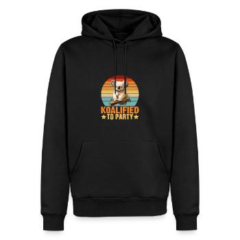 Mignon Koalifié Pour Fête, Koala Bear Lover - Sweat à capuche Premium bio Homme - noir - Devant - Nico (187cm)