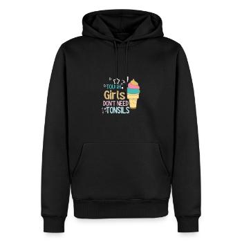 Les filles dures n’ont pas besoin de glace aux amandes - Sweat à capuche Premium bio Homme - noir - Devant - Nico (187cm)