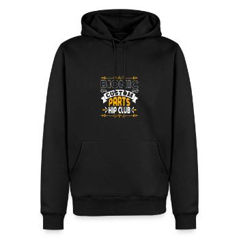 Bionic Custom Parts Club Hüftprothesenchirurgie - Männer Premium Bio Hoodie - Schwarz - Vorne - Nico (187cm)