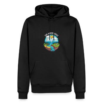 Le cycle de l’eau - Météorologie Prévisions météorologiques - Sweat à capuche Premium bio Homme - noir - Devant - Nico (187cm)