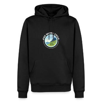 Le cycle de l’eau - Météorologie Prévisions météorologiques - Sweat à capuche Premium bio Homme - noir - Devant - Nico (187cm)