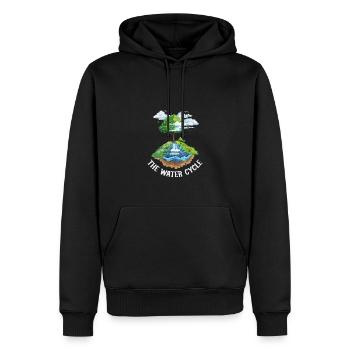 Le cycle de l’eau - Météorologie Prévisions météorologiques - Sweat à capuche Premium bio Homme - noir - Devant - Nico (187cm)